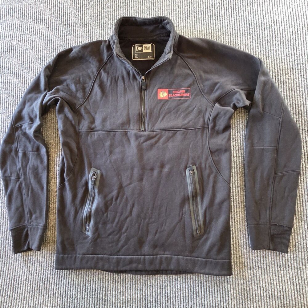 Chicago Blackhawks NHL Men's Size S Soft Shell Jacket 1/4 Zip New Era
